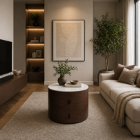 Masuta de cafea Ellipse, cu Sertar