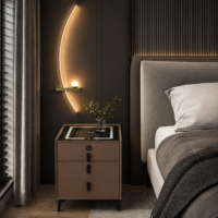 Noptiera Coffe Smart cu Boxa Bluetooth si Lumini