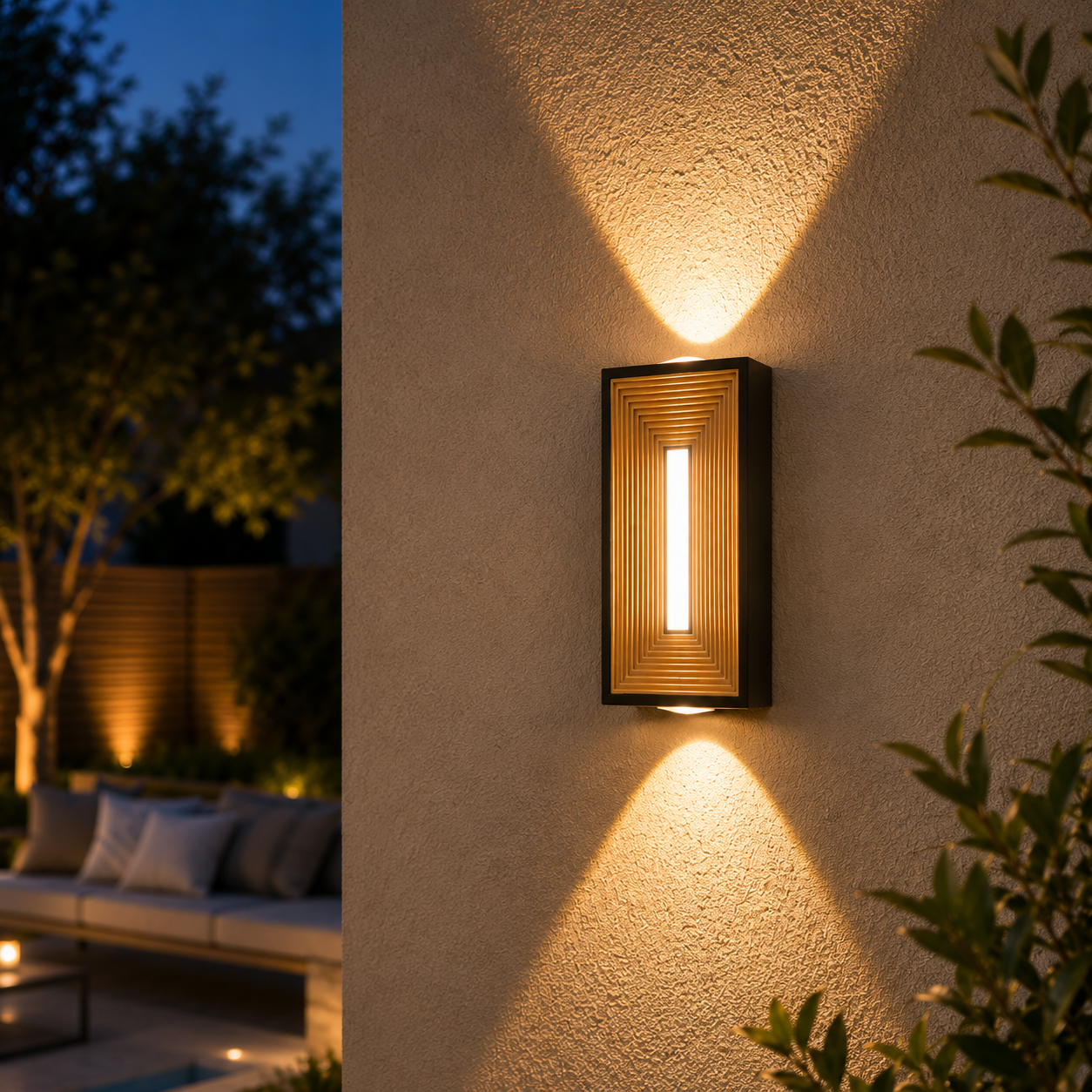 Aplica LED 12W Exterior Statement Gold Aplica LED 12W Exterior Statement Gold