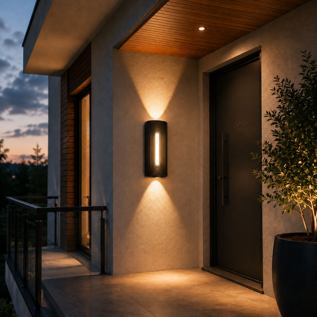 Aplica LED 12W Exterior Statement Black Aplica LED 12W Exterior Statement Black