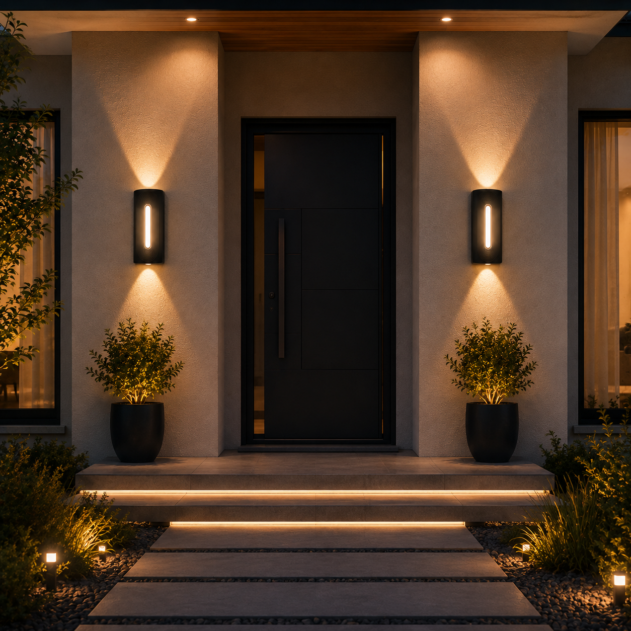 Aplica LED 12W Exterior Statement Black Aplica LED 12W Exterior Statement Black