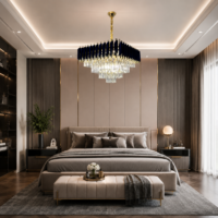 Candelabru Bohemian Black Patrat, 500