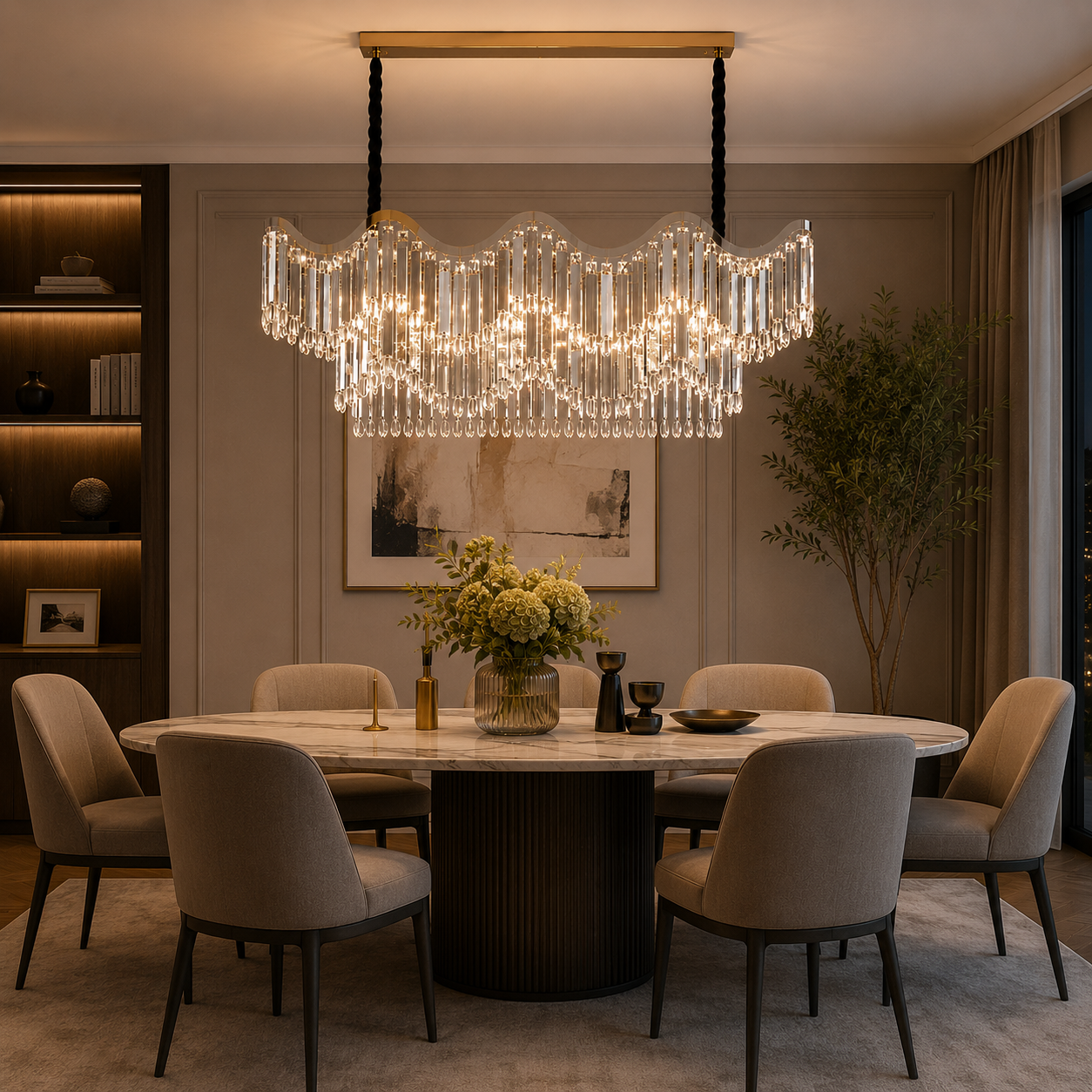 Candelabru Dining Crystal Wings Glam, 110x40 Candelabru Dining Crystal Wings Glam, 110x40