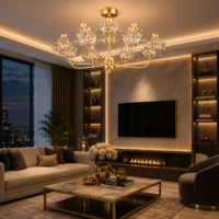 Candelabru LED 48W Crystal Lotus