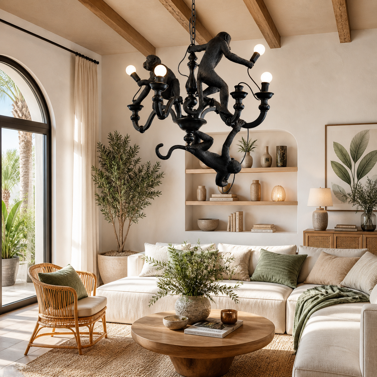 Candelabru Monkey Black Candelabru Monkey Black
