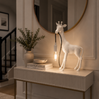 Veioza Giraffe White