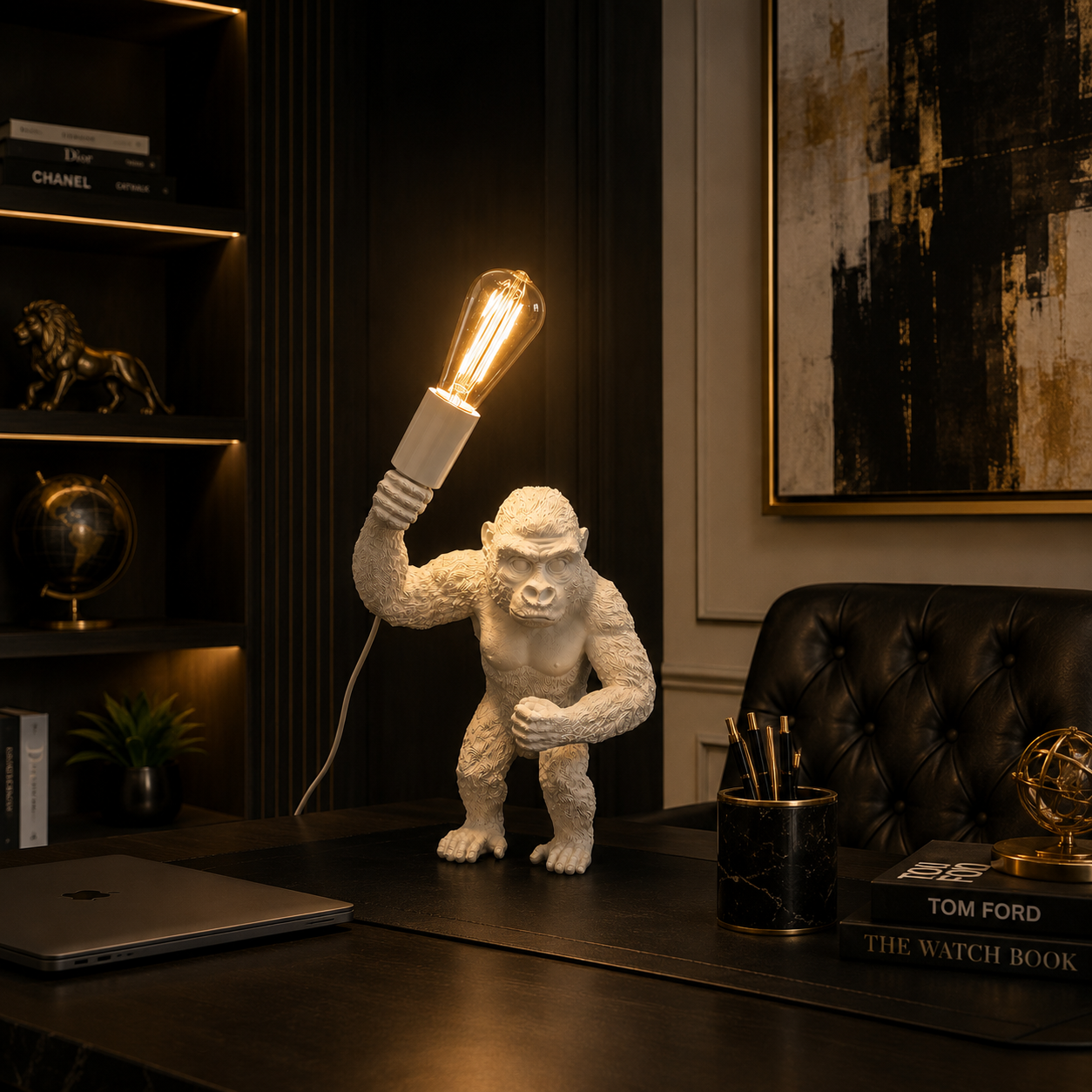 Veioza Gorilla White Veioza Gorilla White