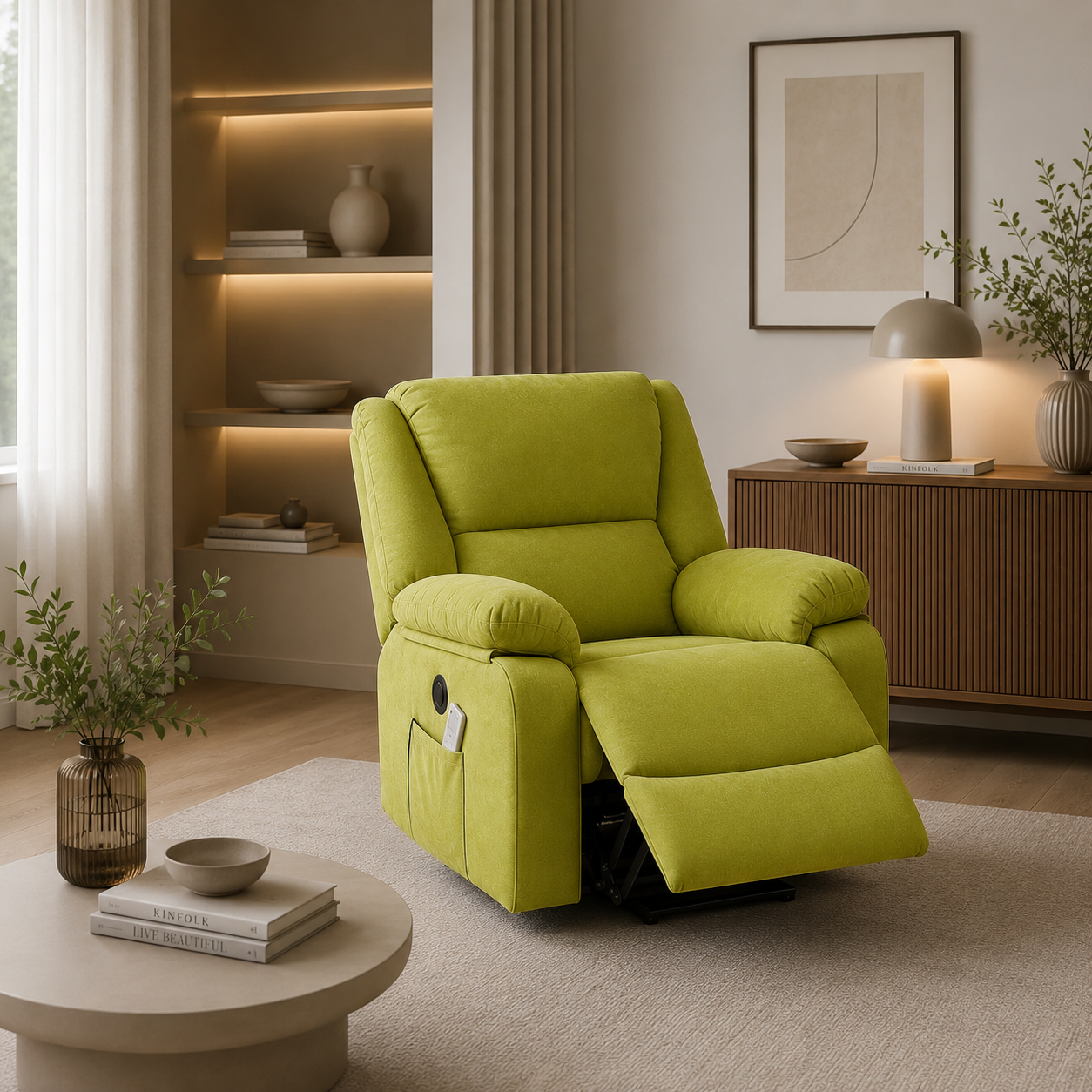 Fotoliu Masaj si Incalzire Velora Comfort Verde Fotoliu Masaj si Incalzire Velora Comfort Verde