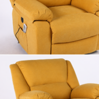 Fotoliu Masaj si Incalzire Velora Comfort Galben