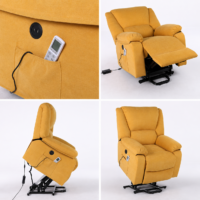 Fotoliu Masaj si Incalzire Velora Comfort Galben
