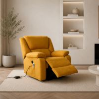 Fotoliu Masaj si Incalzire Velora Comfort Galben