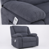 Fotoliu Masaj si Incalzire Velora Comfort Gri Inchis