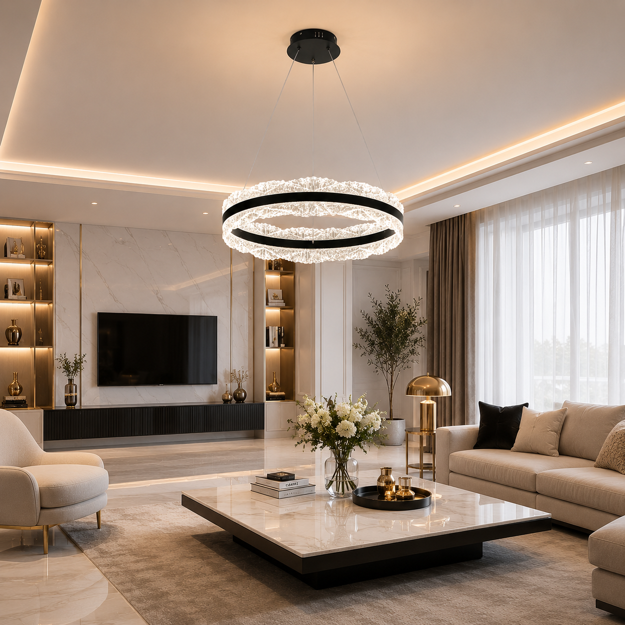 Candelabru LED 132W Calisto Black Candelabru LED 132W Calisto Black