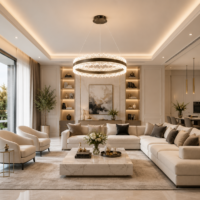 Candelabru LED 132W Calisto Brown