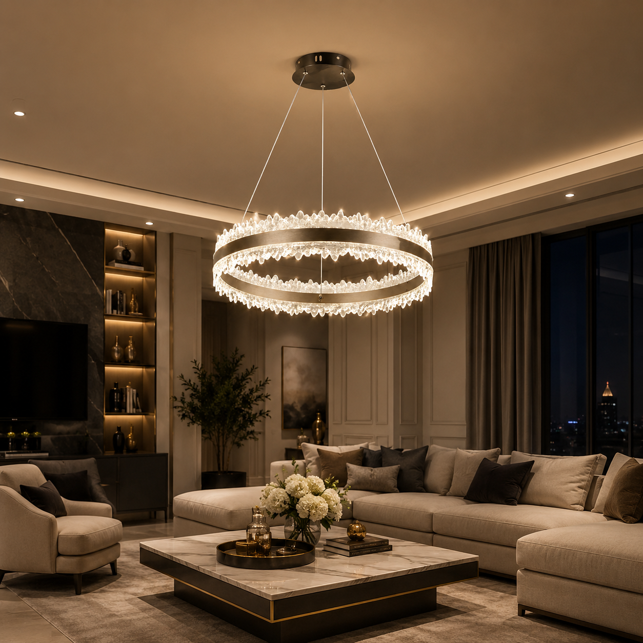 Candelabru LED 132W Calisto Brown Candelabru LED 132W Calisto Brown