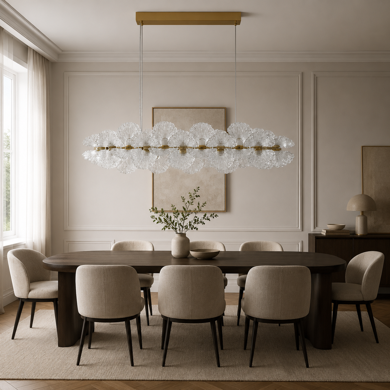 Candelabru LED 144W Dining Flora Gold Candelabru LED 144W Dining Flora Gold