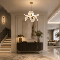 Candelabru LED 32W Flora Gold, 40 cm