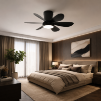 Lustra LED cu ventilator ZenAir Black LDPDL75L601B