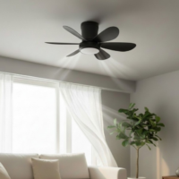Lustra LED cu ventilator ZenAir Black LDPDL75L601B