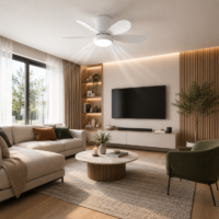 Lustra LED cu ventilator ZenAir White