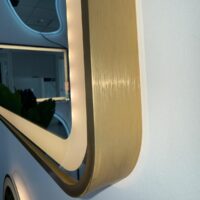 Oglinda LED baie Rama Aurie, 80x60 cm, LDP8060 RF