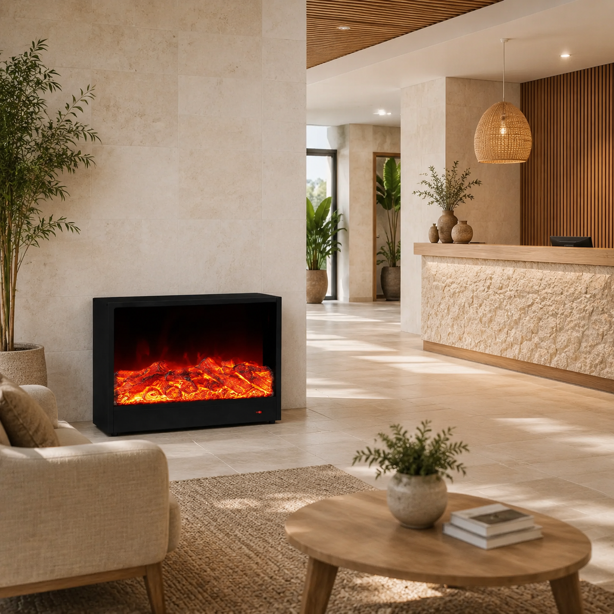 Semineu Electric Decorativ, 16W LED, 100 cm, RF Semineu Electric Decorativ, 16W LED, 100 cm, RF