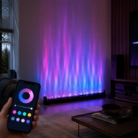 Lampa Led RGB, Efect valuri pe apa, 40W, 100 cm RF