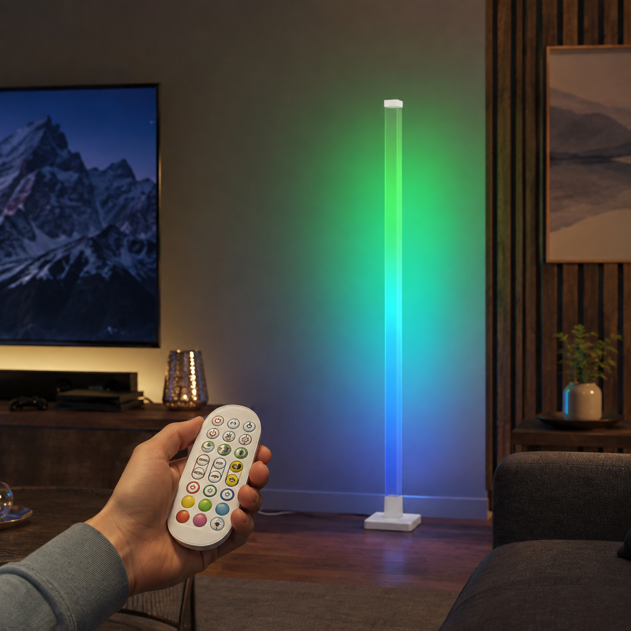 Lampadar LED RGB Smart, Telecomanda, Aplicatie Lampadar LED RGB Smart, Telecomanda, Aplicatie