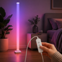 Lampadar LED RGB Smart, Telecomanda, Aplicatie