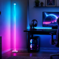Lampadar LED RGB Smart, Telecomanda, Aplicatie