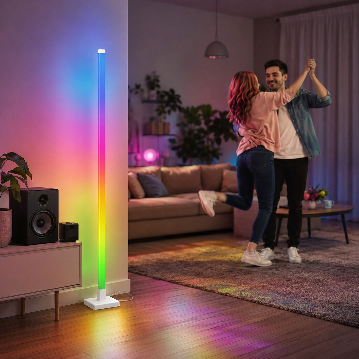 Lampadar LED RGB Smart, Telecomanda, Aplicatie Lampadar LED RGB Smart, Telecomanda, Aplicatie