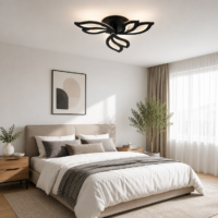 Lustra LED 60W Black Lily 3 Mini, Telecomanda