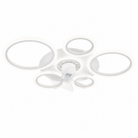 Lustra LED cu ventilator 66W Rings 5 Alb