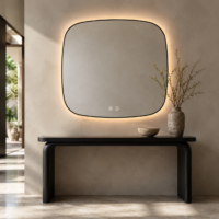 Oglinda LED Rama Neagra, 80x80, LDP9078BK RF
