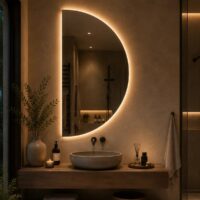 Oglinda LED, Semicerc, 60x120cm, LDPSYK006 RF