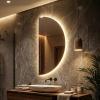 Oglinda LED, Semicerc, 60x120cm, LDPSYK006 RF