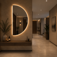 Oglinda LED, Semicerc, 60x120cm, LDPSYK006 RF