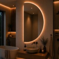 Oglinda LED, Semicerc, 60x120cm, LDPSYK006 RF