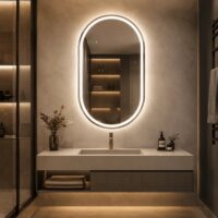 Oglinda LED baie, Dezaburire, 70x90 cm, LDPSYC021 RF