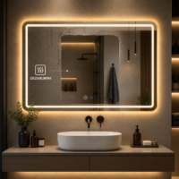 Oglinda LED baie Rama Aurie, 150x80 cm, LDP1580 RF