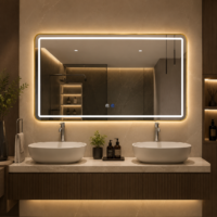Oglinda LED baie Rama Aurie, 150x80 cm, LDP1580 RF