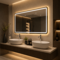 Oglinda LED baie Rama Aurie, 150x80 cm, LDP1580 RF