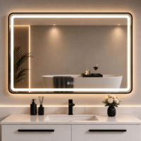 Oglinda LED baie Rama Neagra, 110x70 cm, LDP1170 RF