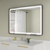 Oglinda LED baie Rama Neagra, 110x70 cm, LDP1170 RF