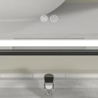 Oglinda LED baie Rama Neagra, 110x70 cm, LDP1170 RF