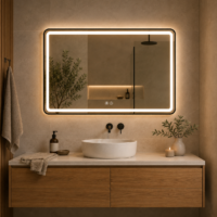 Oglinda LED baie Rama Neagra, 110x70 cm, LDP1170 RF