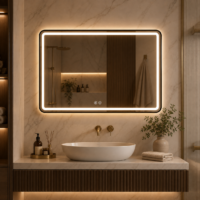 Oglinda LED baie Rama Neagra, 110x70 cm, LDP1170 RF