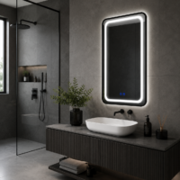 Oglinda LED baie Rama Neagra, 60x80 cm, LDP6080 RF