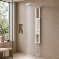 Panou Dus Deluxe Alb, Hidromasaj, LED, 5967RF
