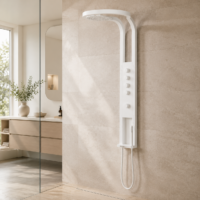 Panou Dus Deluxe Alb, Hidromasaj, LED, 5967RF